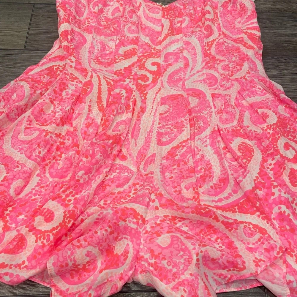 Lilly Pulitzer Womens Kyla Slip Dress Romper Size 0 Pink Pout Paisley - Picture 10 of 14
